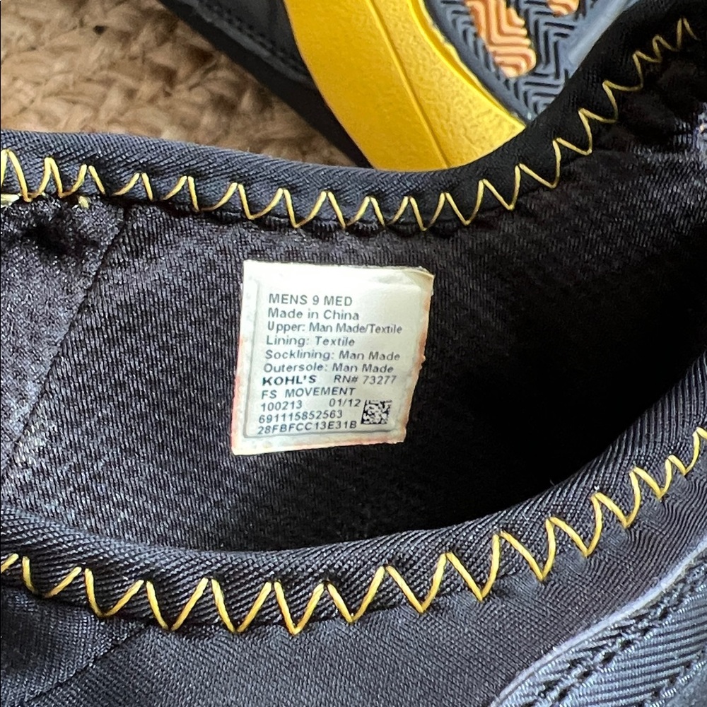 Fila Black and Yellow Athletic Shoes - Picture 5 of 5